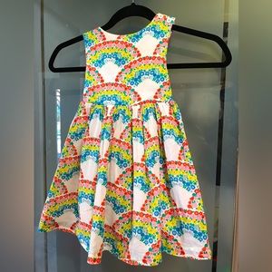Mini Boden 3-4Y Floral Sundress Crisscross Back with elastic waist back, lined